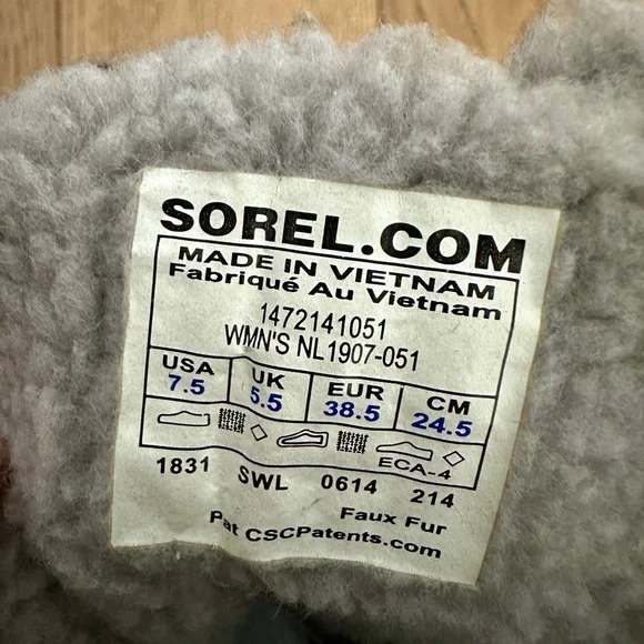 Sorel Tivoli size 7.5 Gray and Black Winter Boots - Picture 10 of 10